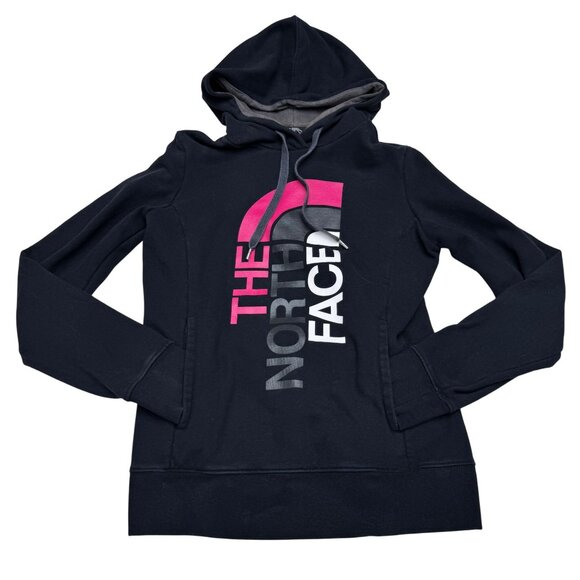 The North Face Tops - The North Face Spell Out Women's Black Hoodie Pullover Sweatshirt, Size S